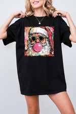 Santa blowing bubble christmas painting tee
