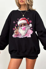 Santa blowing bubble snowflake sweatshirt