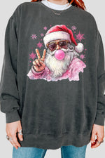 Santa blowing bubble snowflake sweatshirt
