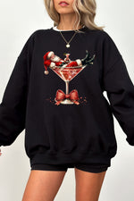 Santa cocktail christmas sweatshirt