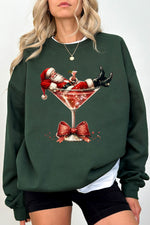 Santa cocktail christmas sweatshirt