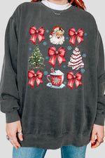 Santa cute bows christmas sweatshirt