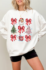 Santa cute bows christmas sweatshirt