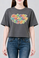 Shade never made anybody less gay crop top