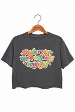 Shade never made anybody less gay crop top