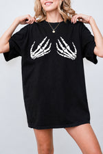 Skeleton hand funny tee