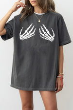 Skeleton hand funny tee