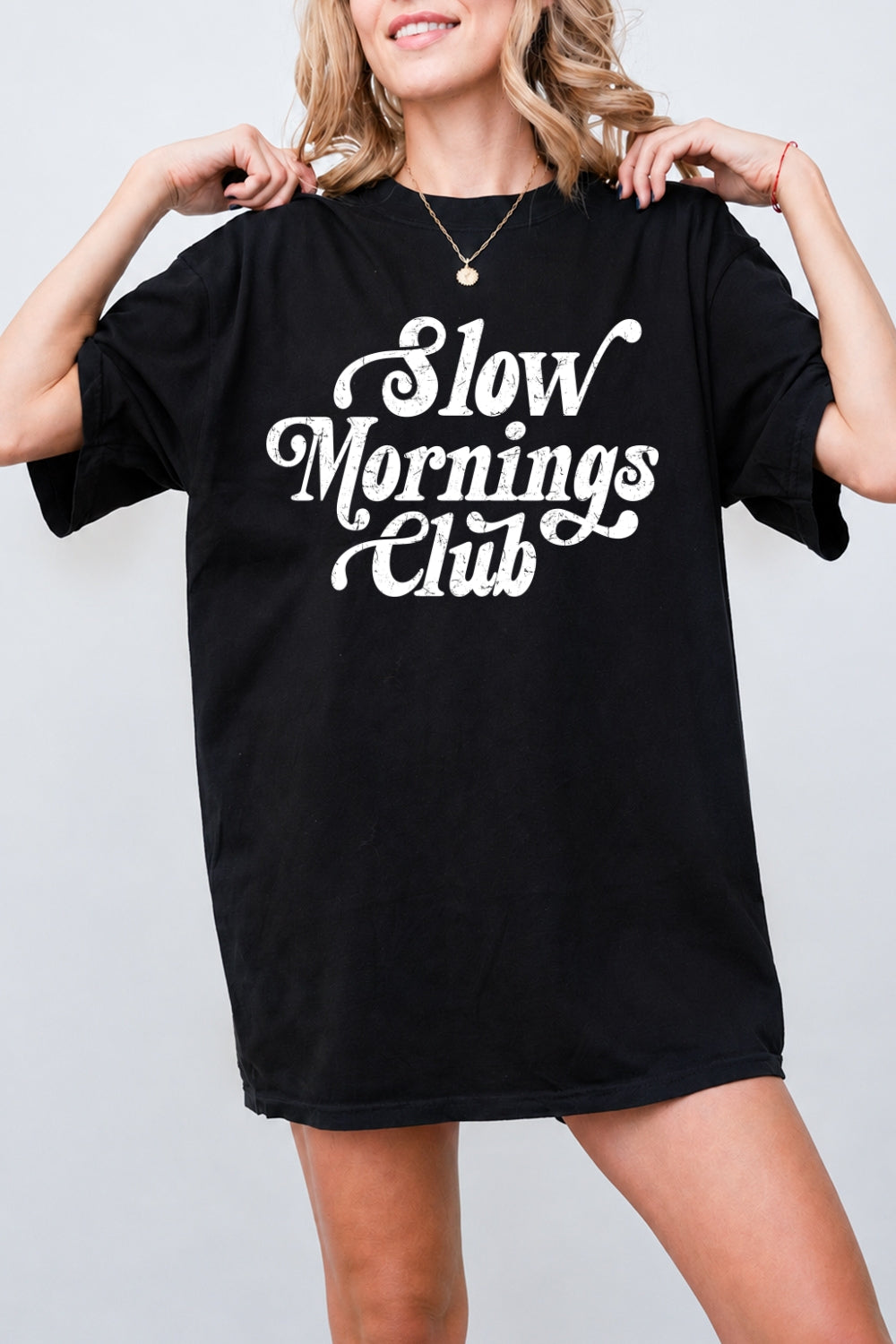 Slow morning club tee