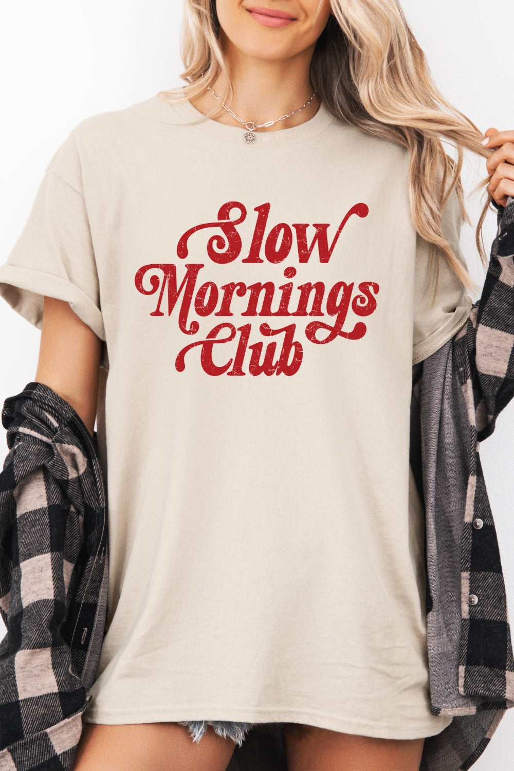 Slow morning club tee