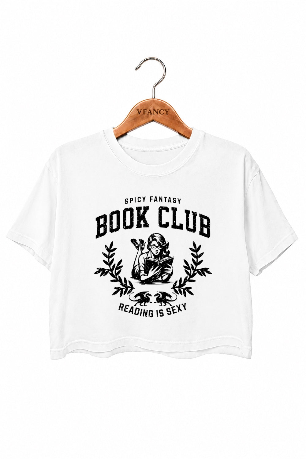 Spicy fantasy book club crop top