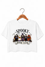Spooky book club crop top