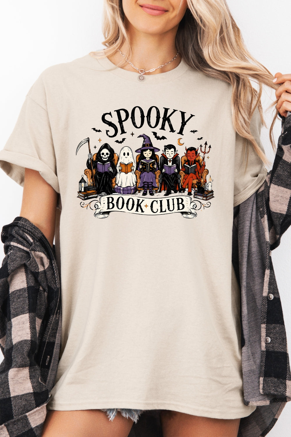 Spooky book club tee