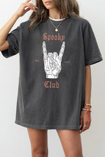 Spooky club rock skeleton tee
