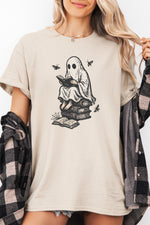 Spooky ghost reading tee