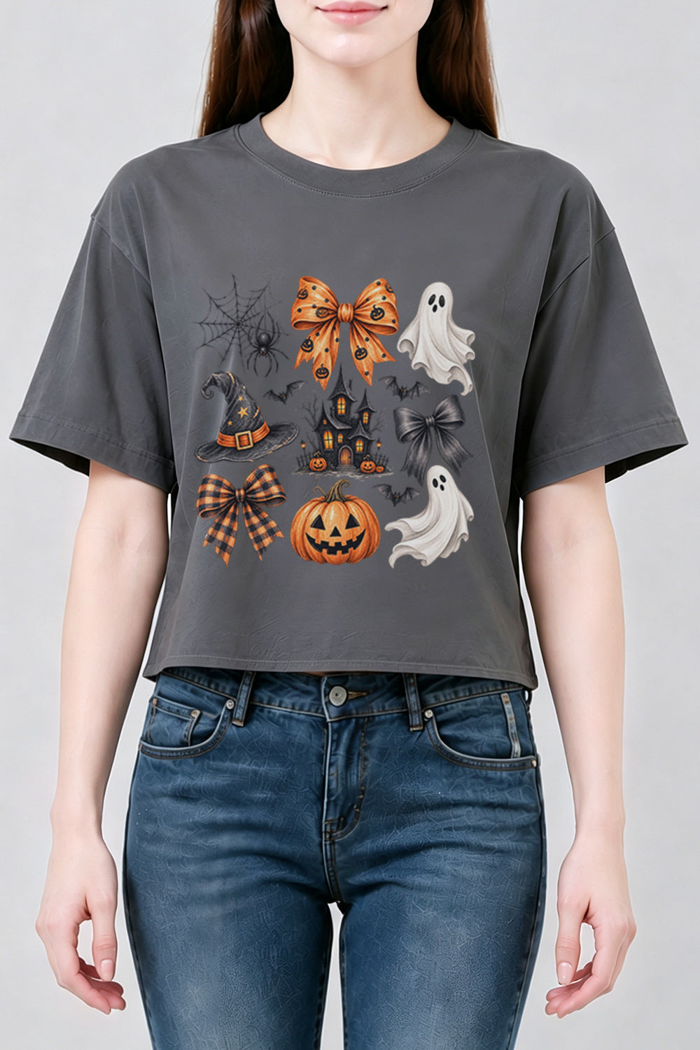 Spooky halloween vibes crop top