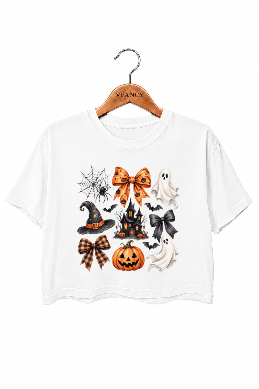 Spooky halloween vibes crop top