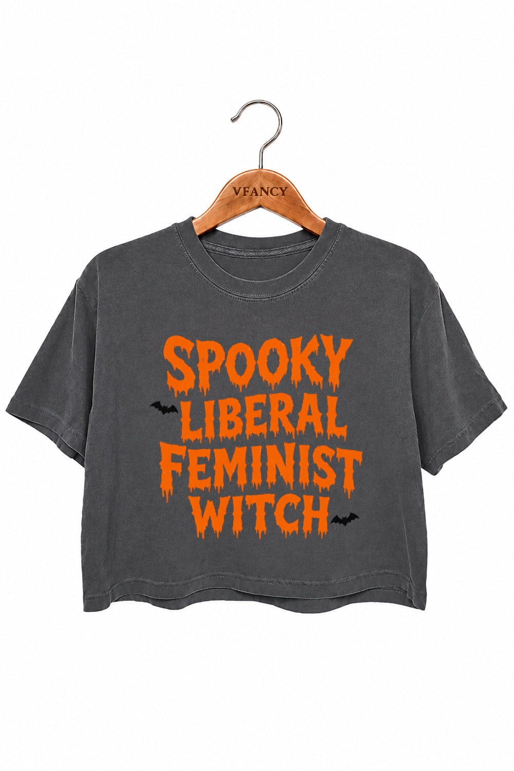 Spooky liberal feminist witch crop top