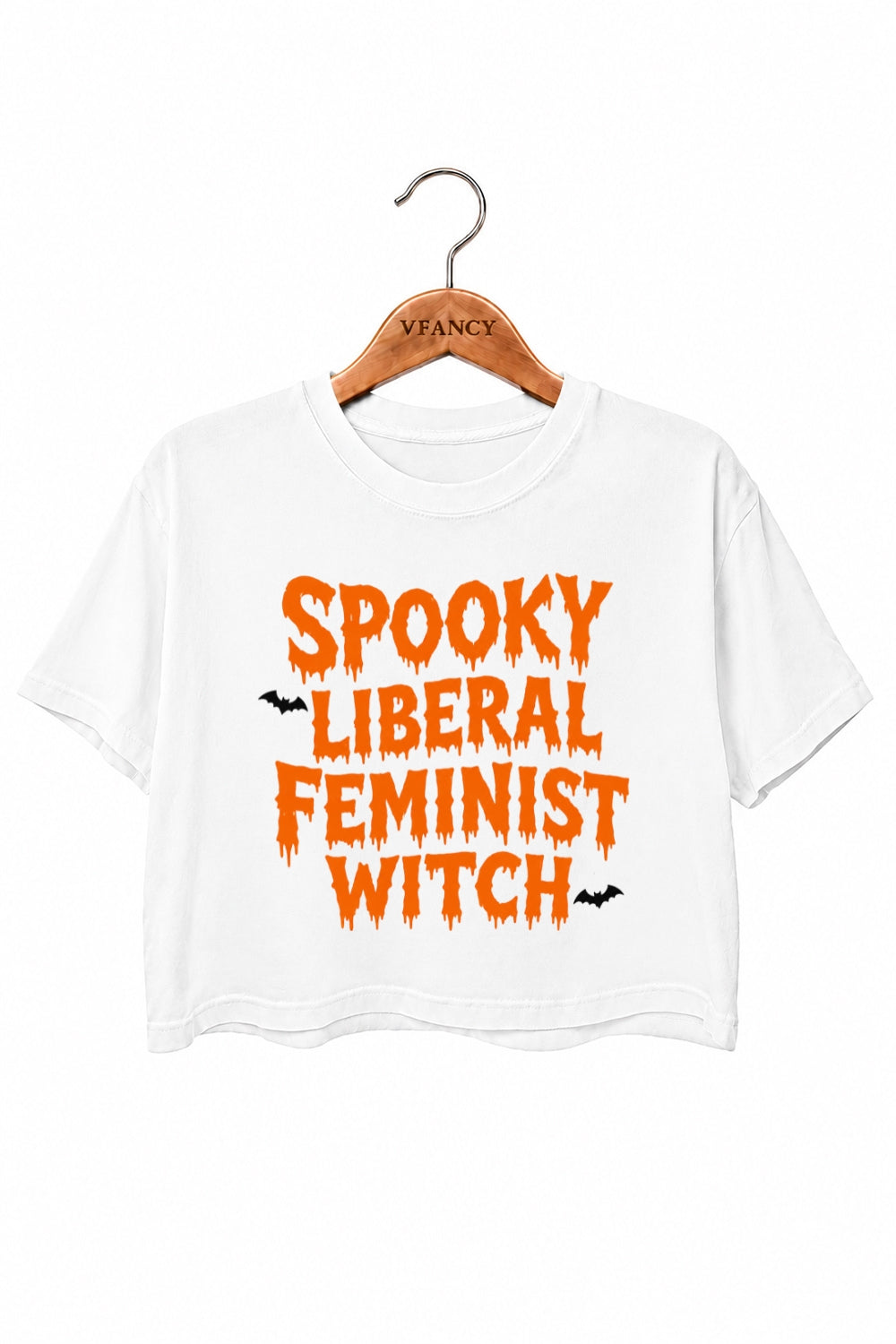 Spooky liberal feminist witch crop top