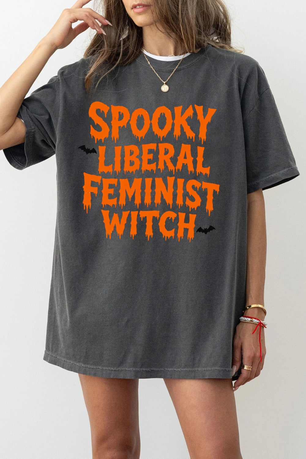 Spooky liberal feminist witch tee