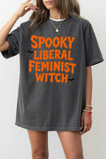 Spooky liberal feminist witch tee