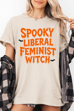 Spooky liberal feminist witch tee