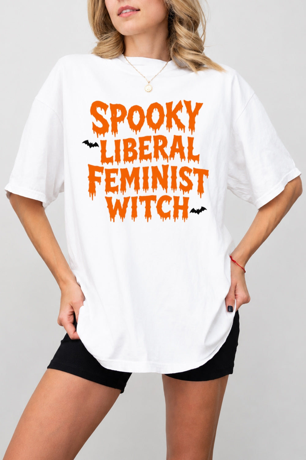 Spooky liberal feminist witch tee
