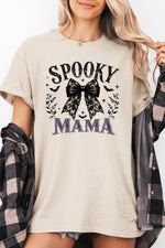 Spooky mama bow tee