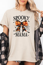 Spooky mama halloween bow tee