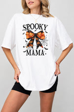 Spooky mama halloween bow tee
