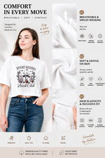 Spooky readers book club crop top