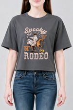 Spooky rodeo cowboy crop top