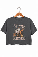 Spooky rodeo cowboy crop top