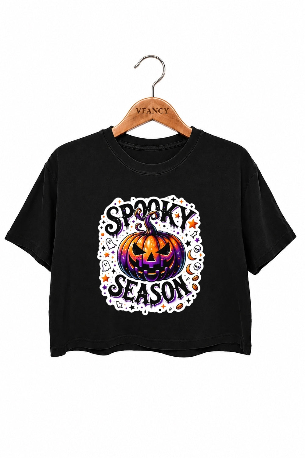 Spooky season pumpkin crop top