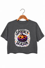 Spooky season pumpkin crop top