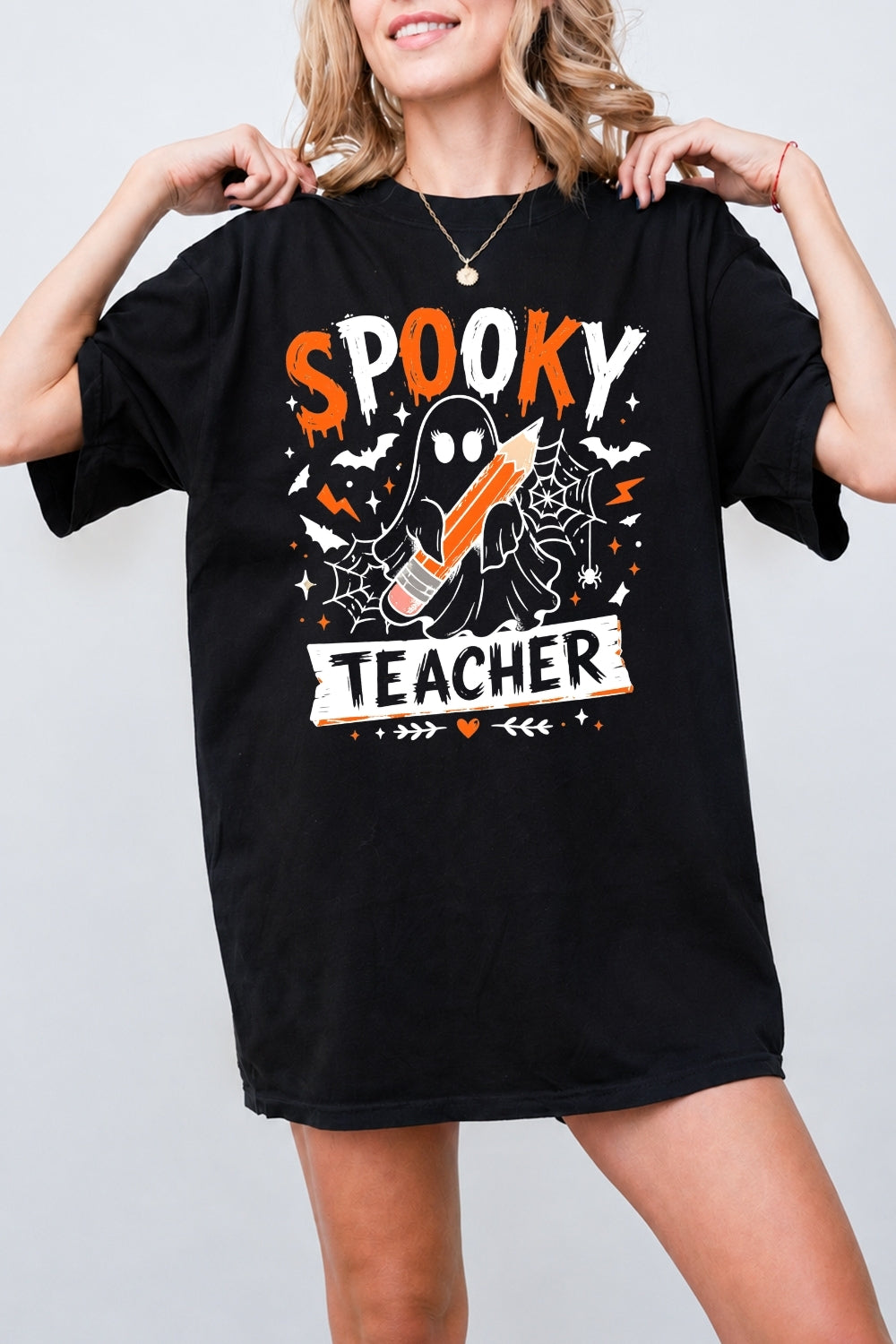 Spooky teacher ghost tee