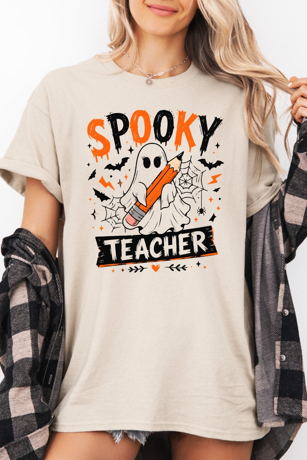 Spooky teacher ghost tee