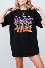 Spooky vibes bats tee