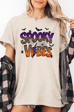 Spooky vibes bats tee