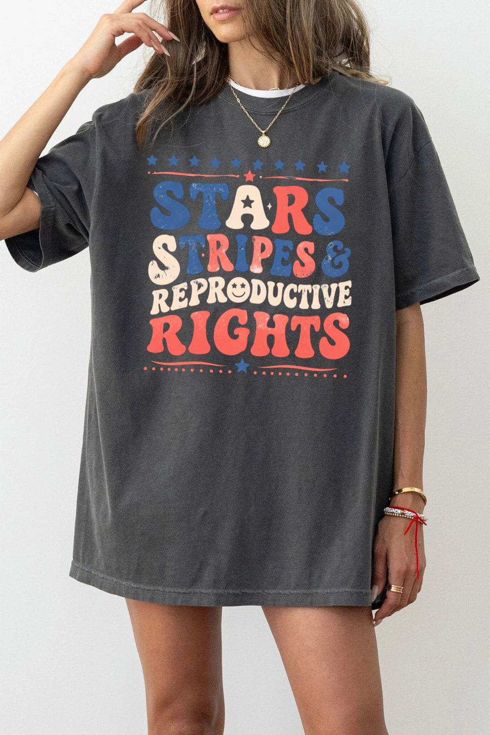Star stripes and reproductive rights tee