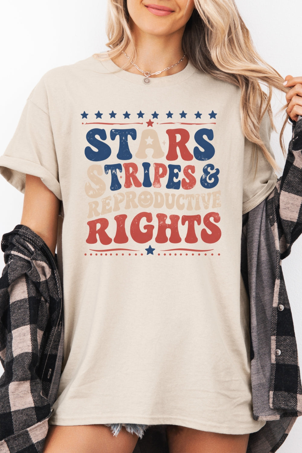 Star stripes and reproductive rights tee