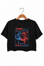 Star stripes women dancing crop top