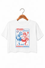 Star stripes women dancing crop top