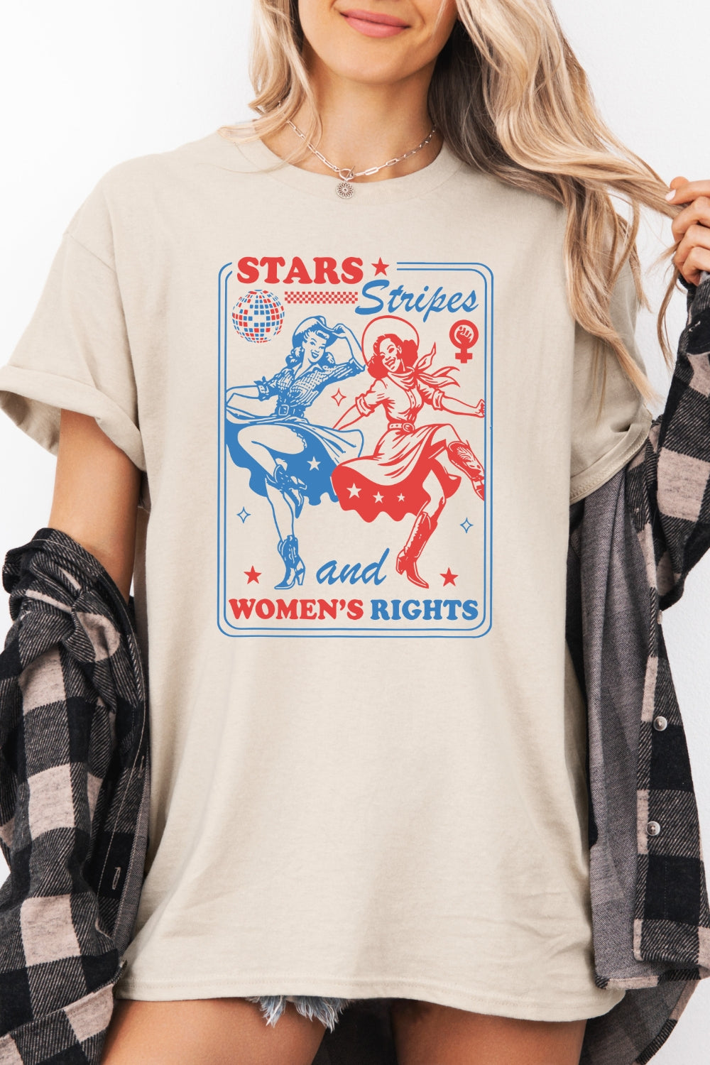 Star stripes women dancing tee