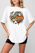 Stay creep skull heart tee
