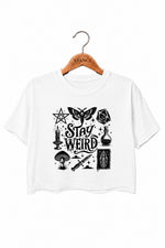 Stay weird witch crop top