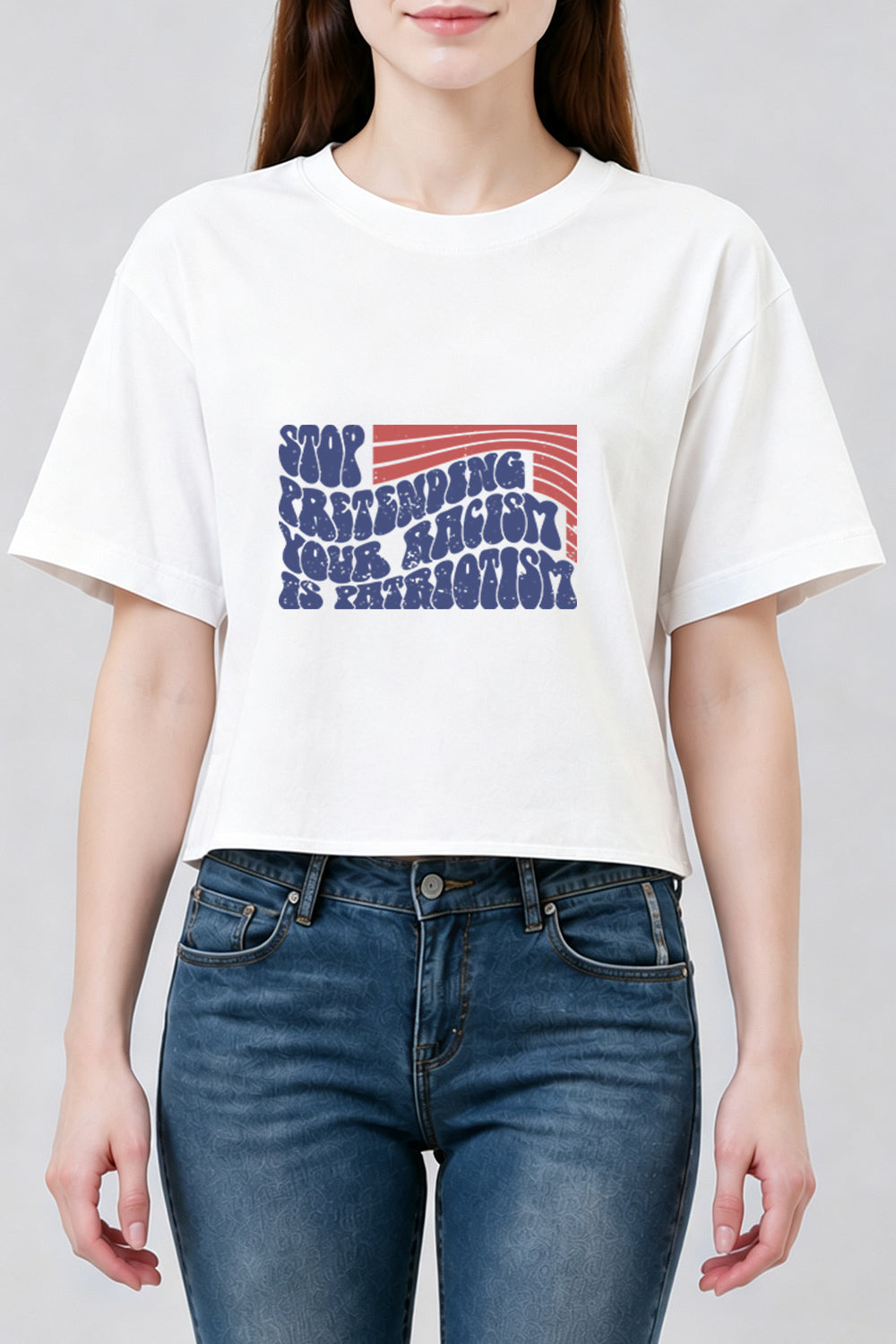 Stop pretending crop top