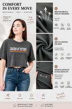 Tacos n titties rainbow crop top