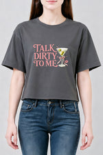 Talk dirty to me cocktail crop top