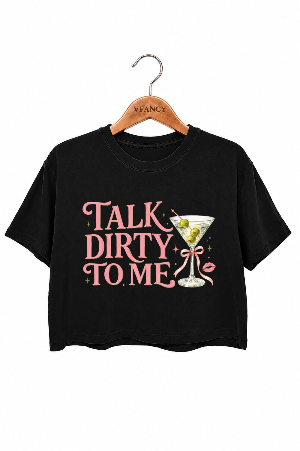 Talk dirty to me cocktail crop top
