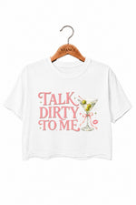Talk dirty to me cocktail crop top